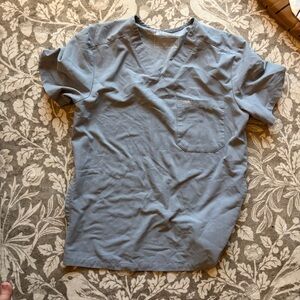 Set of two FIGS Grey Technical Collection Scrub Top and Pants